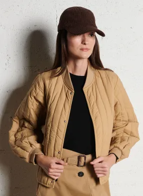 BANJA - Chaqueta recta con cuello teddy en beige
