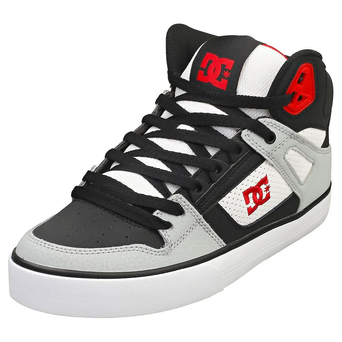 DC SHOES PURE HIGHTOP WC MENS SKATE TRAINERS IN BLACK GREY