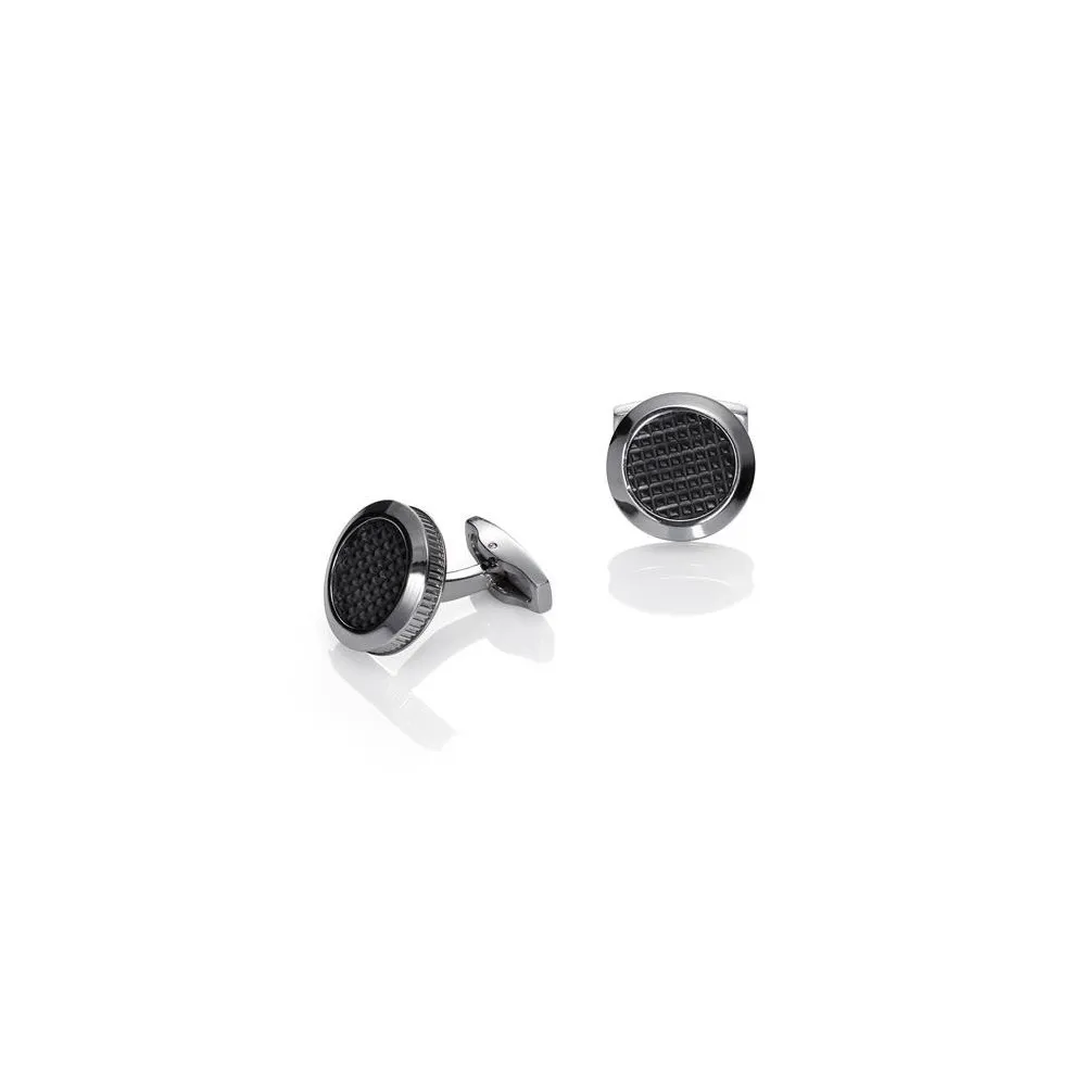 Gemelos Viceroy Fashion de acero e ip negro para hombre.