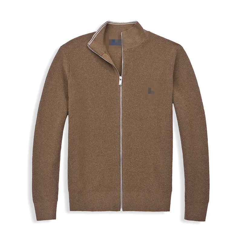 Sweater bordado de la marca masculina Diseñador de suéter con cremallera Medio suéter de cuello alto Camiseta para hombres Parab